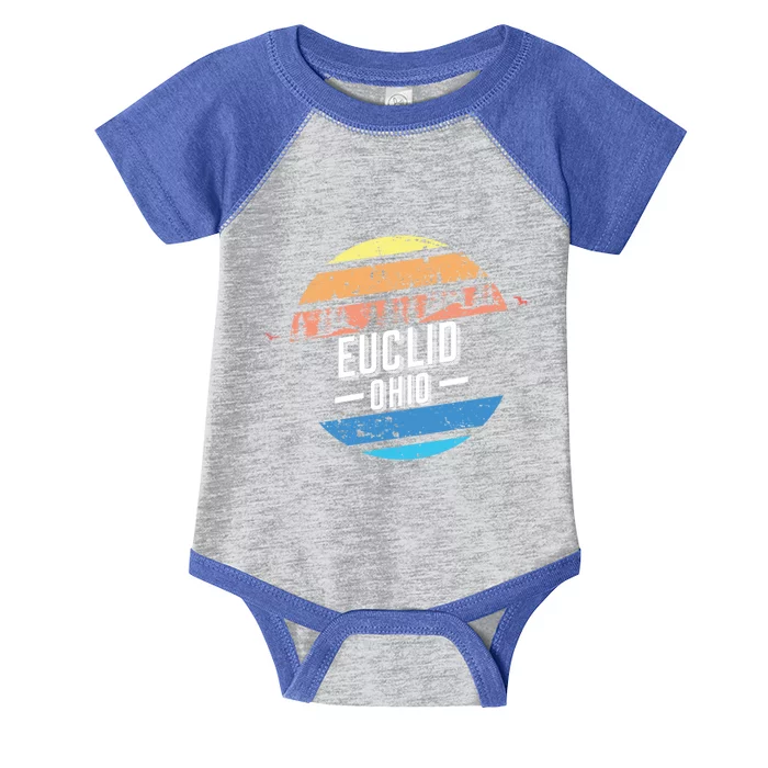 Vintage Euclid Ohio Sunset Souvenir Print Gift Infant Baby Jersey Bodysuit