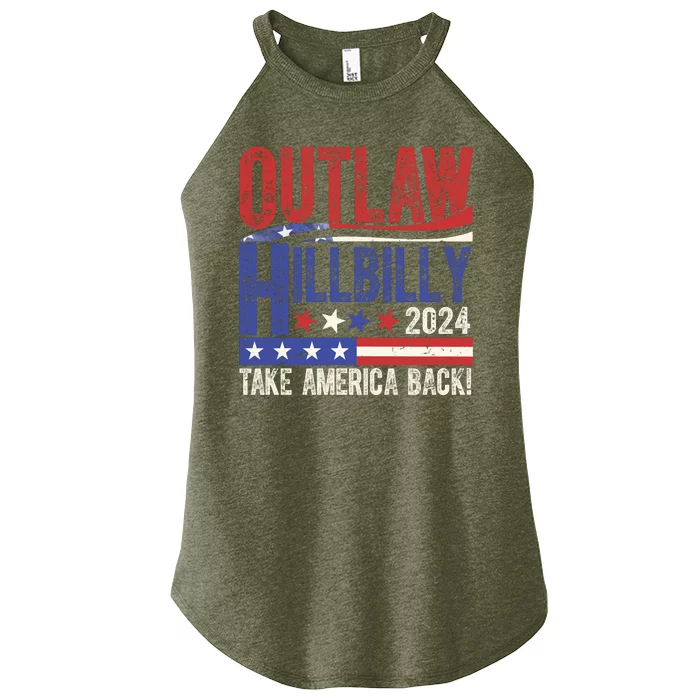 Vintage Elections Outlaw Hillbilly Us Flag Women’s Perfect Tri Rocker Tank