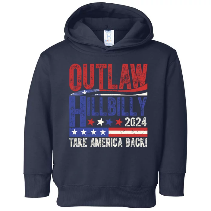 Vintage Elections Outlaw Hillbilly Us Flag Toddler Hoodie