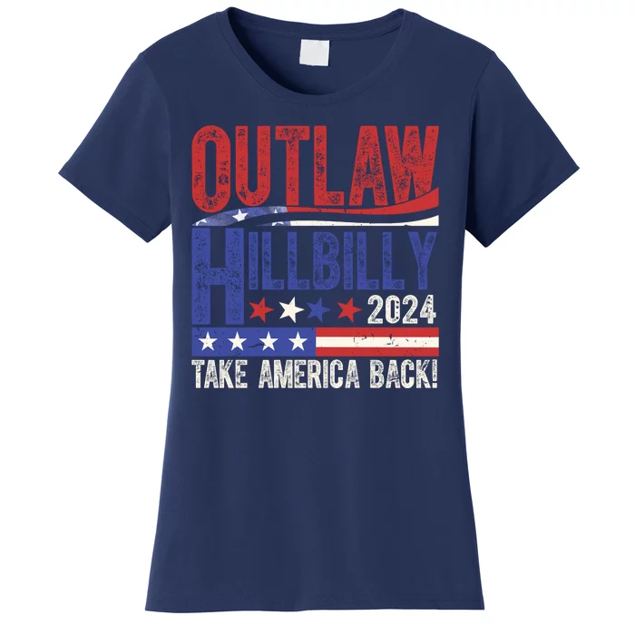 Vintage Elections Outlaw Hillbilly Us Flag Women's T-Shirt