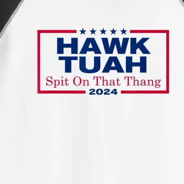 Viral Election Parody Hawk Tush Spit On That Thang 2024 Meme Gift Toddler Fine Jersey T-Shirt