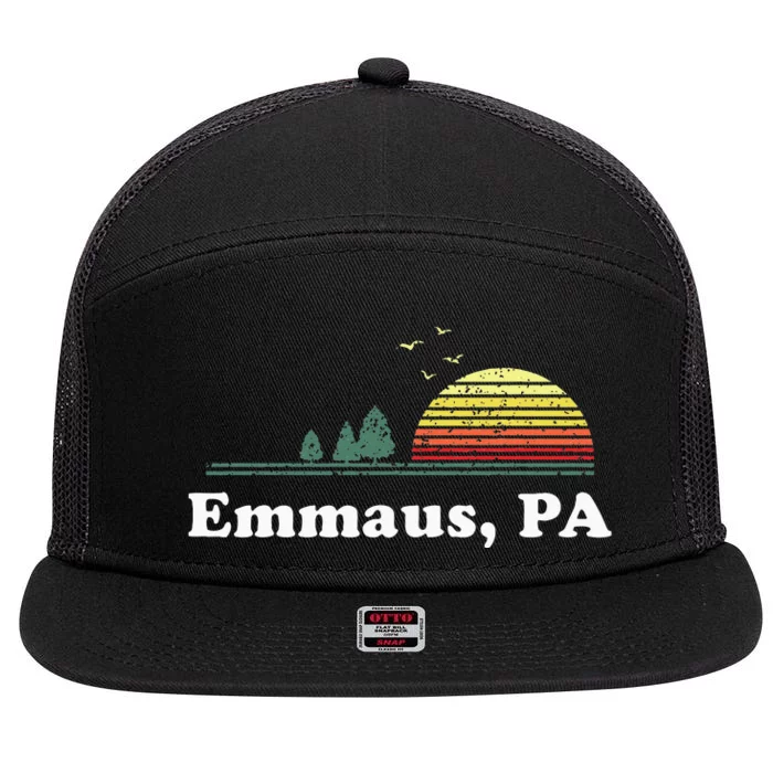 Vintage Emmaus Pennsylvania Home Souvenir 7 Panel Mesh Trucker Snapback Hat