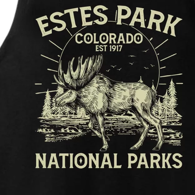 Vintage Estes Park Colorado National Parks Est 1917 Ladies Tri-Blend Wicking Tank