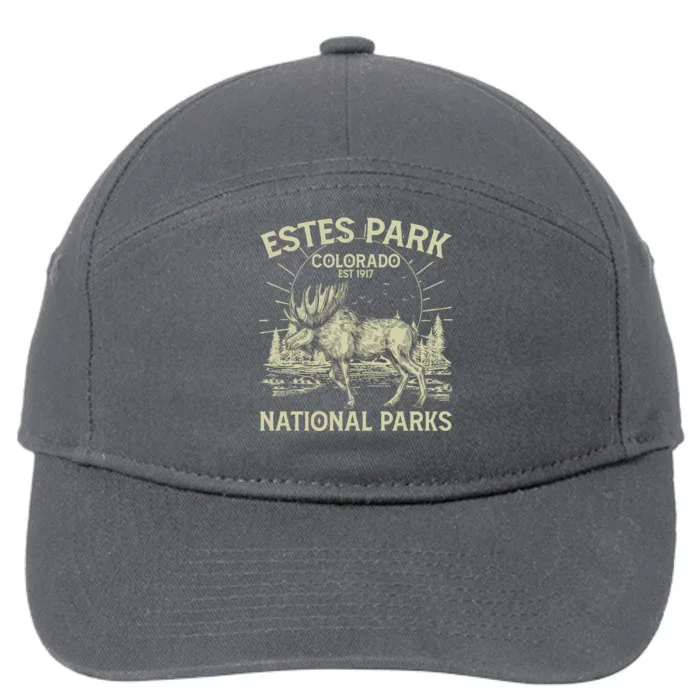 Vintage Estes Park Colorado National Parks Est 1917 7-Panel Snapback Hat