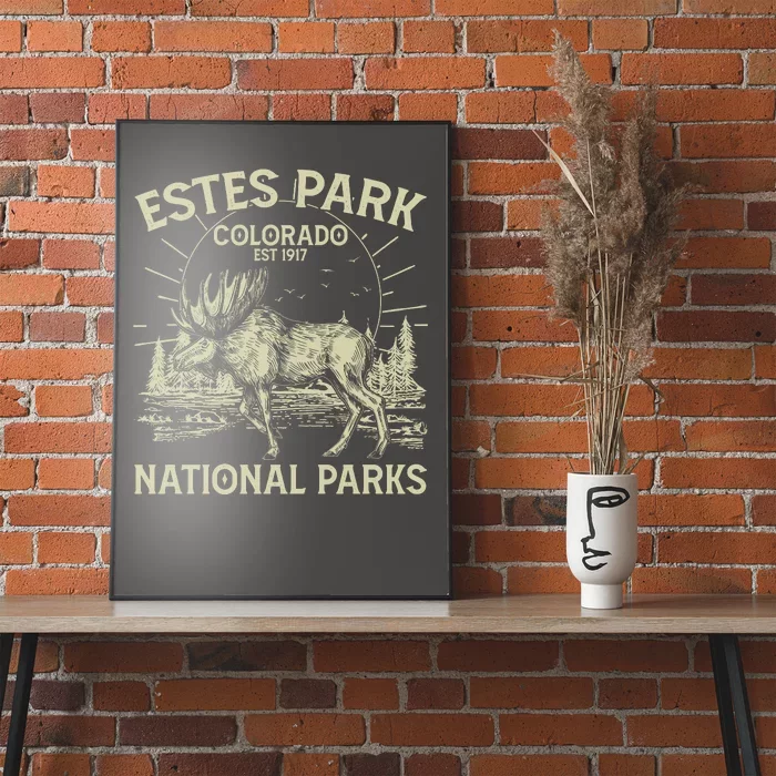 Vintage Estes Park Colorado National Parks Est 1917 Poster