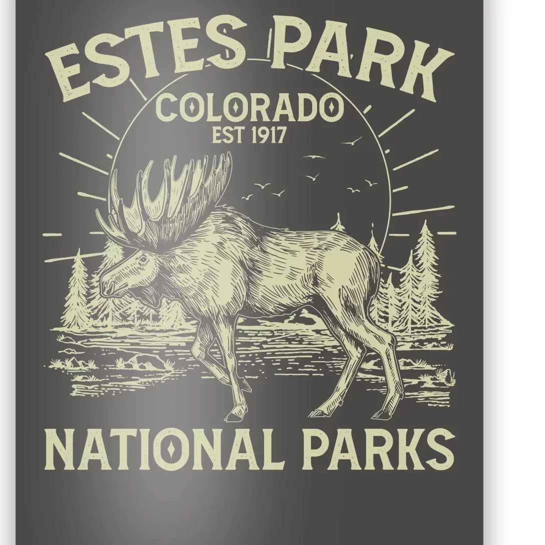 Vintage Estes Park Colorado National Parks Est 1917 Poster