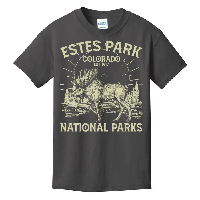 Vintage Estes Park Colorado National Parks Est 1917 Kids T-Shirt