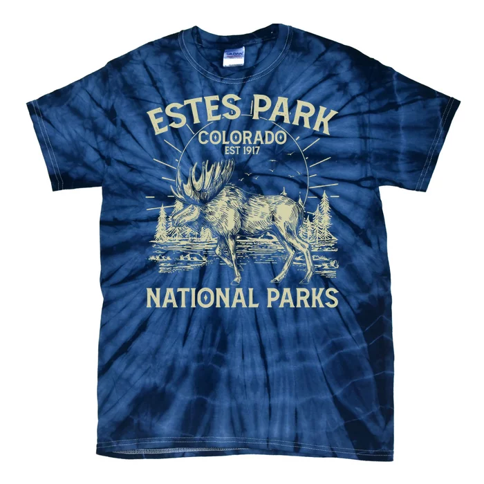 Vintage Estes Park Colorado National Parks Est 1917 Tie-Dye T-Shirt