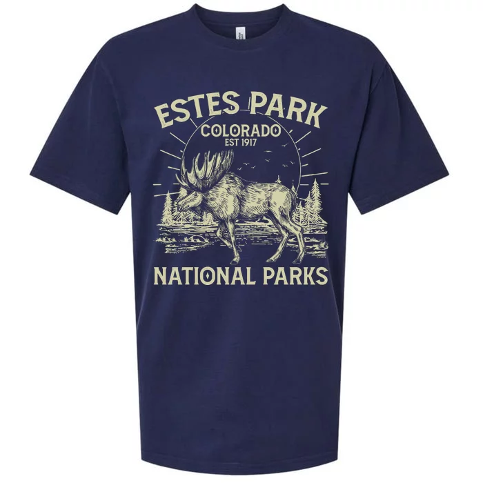 Vintage Estes Park Colorado National Parks Est 1917 Sueded Cloud Jersey T-Shirt