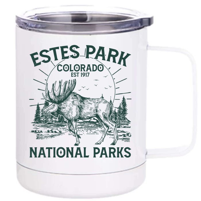 Vintage Estes Park Colorado National Parks Est 1917 Front & Back 12oz Stainless Steel Tumbler Cup