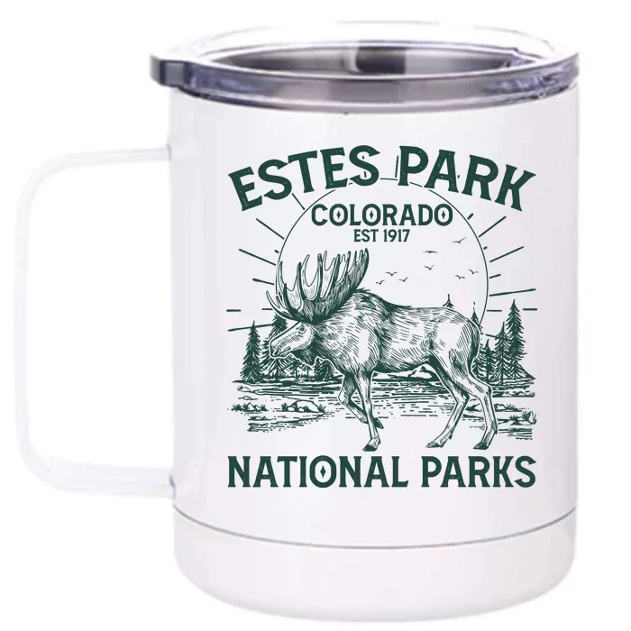 Vintage Estes Park Colorado National Parks Est 1917 Front & Back 12oz Stainless Steel Tumbler Cup