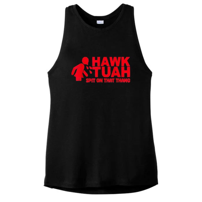 Viral Election Parody Hawk Tush Spit On That Thang Gift Ladies Tri-Blend Wicking Tank