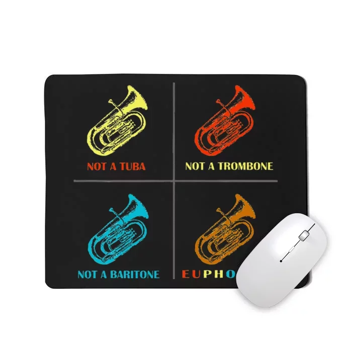 Vintage Euphonium Player Brass Orchestra Mousepad