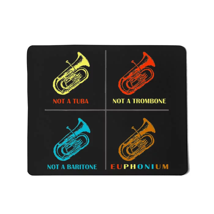 Vintage Euphonium Player Brass Orchestra Mousepad