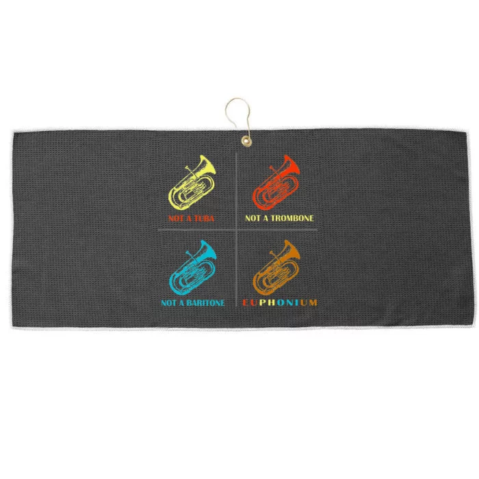 Vintage Euphonium Player Brass Orchestra Large Microfiber Waffle Golf Towel