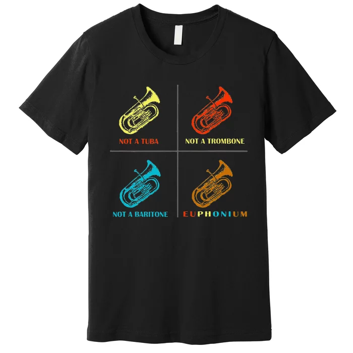 Vintage Euphonium Player Brass Orchestra Premium T-Shirt