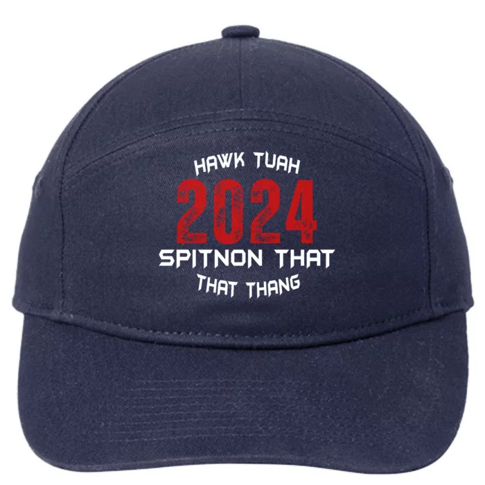 Viral Election Parody 2024 Hawk Tush Spit On That Thang 7-Panel Snapback Hat