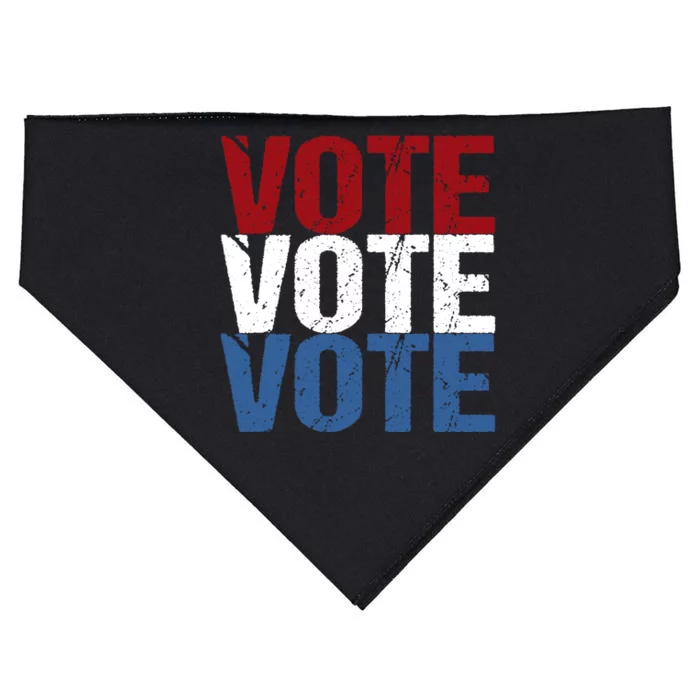 VOTE Election Patriotic Voter Registration Midterm Voting USA-Made Doggie Bandana