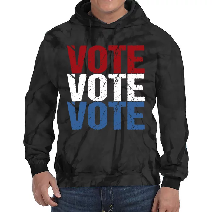 VOTE Election Patriotic Voter Registration Midterm Voting Tie Dye Hoodie