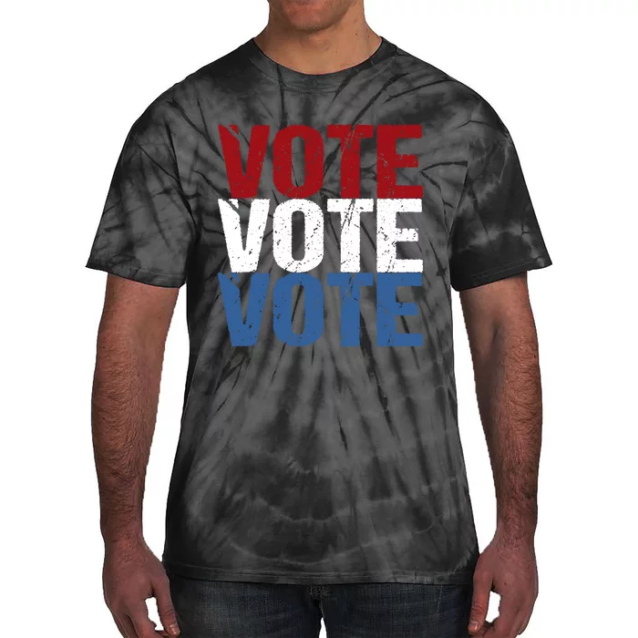 VOTE Election Patriotic Voter Registration Midterm Voting Tie-Dye T-Shirt