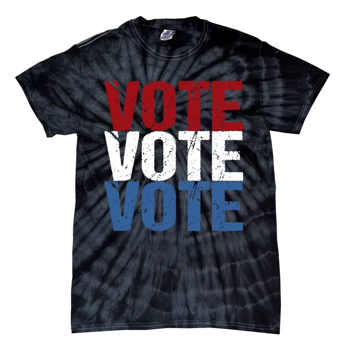 VOTE Election Patriotic Voter Registration Midterm Voting Tie-Dye T-Shirt