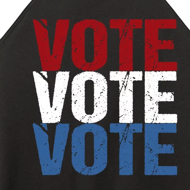 VOTE Election Patriotic Voter Registration Midterm Voting Women’s Perfect Tri Rocker Tank