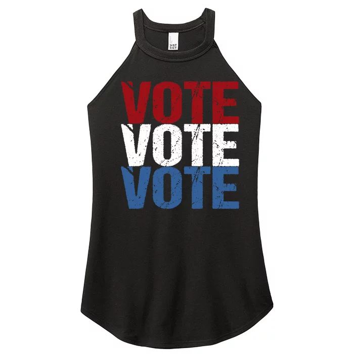 VOTE Election Patriotic Voter Registration Midterm Voting Women’s Perfect Tri Rocker Tank