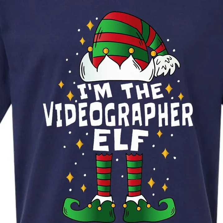 Videographer Elf Profession Matching christmas Sueded Cloud Jersey T-Shirt