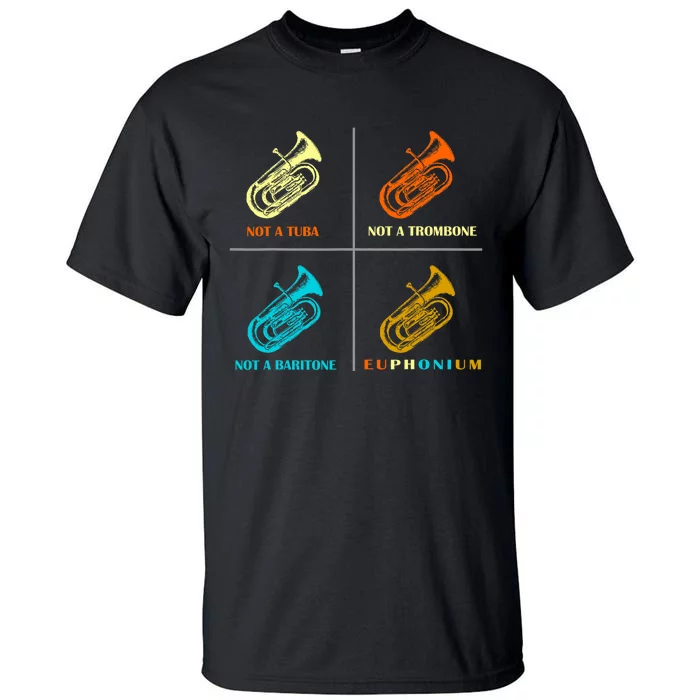 Vintage Euphonium Player Brass Orchestra Tall T-Shirt