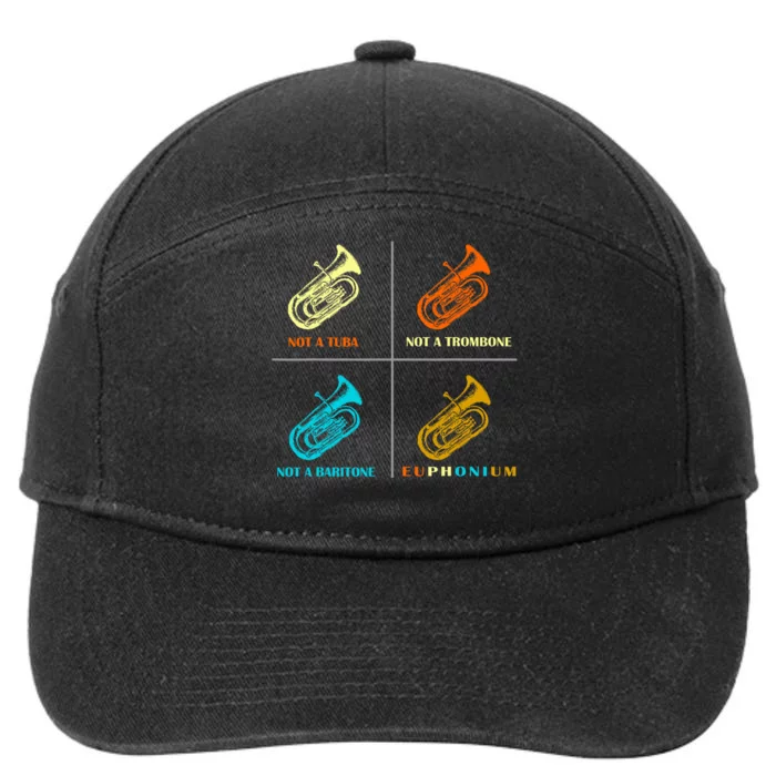 Vintage Euphonium Player Brass Orchestra 7-Panel Snapback Hat