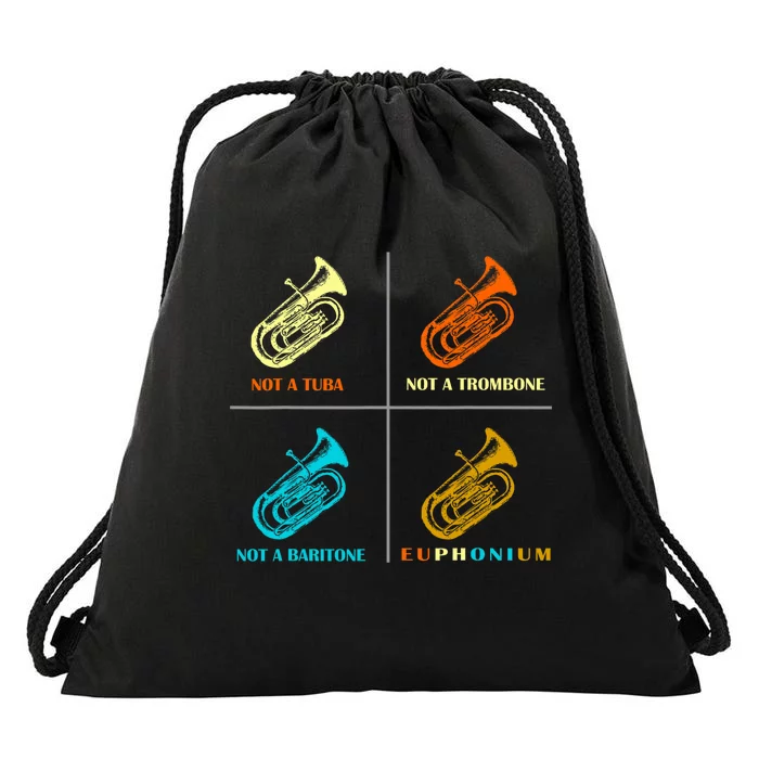 Vintage Euphonium Player Brass Orchestra Drawstring Bag