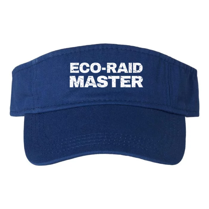 Vintage Eco Raid Master Gamer Video Gaming Meaningful Gift Valucap Bio-Washed Visor