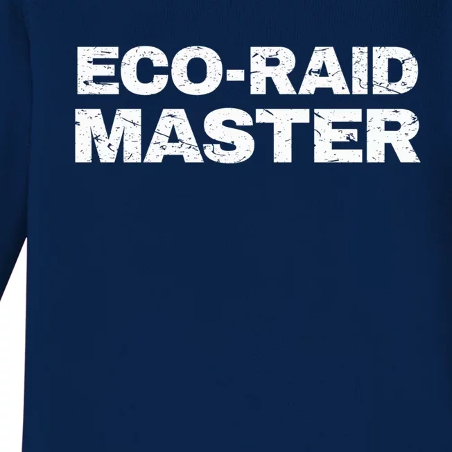 Vintage Eco Raid Master Gamer Video Gaming Meaningful Gift Baby Long Sleeve Bodysuit