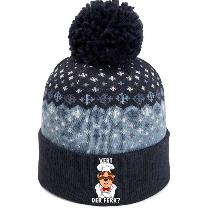 Vert Der Ferk? Chef The Baniff Cuffed Pom Beanie