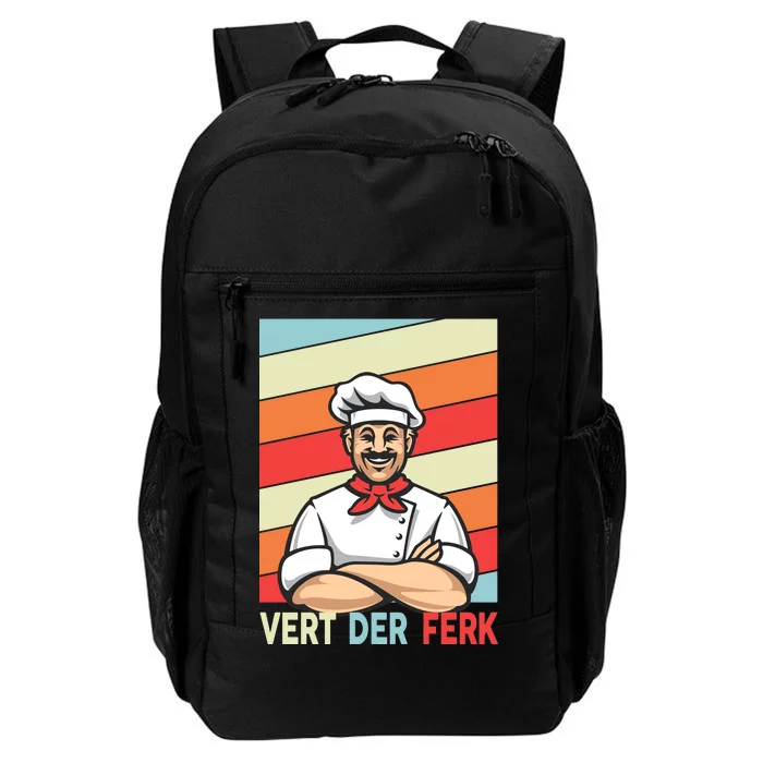 Vert Der Ferk Retro Poster Chef Daily Commute Backpack