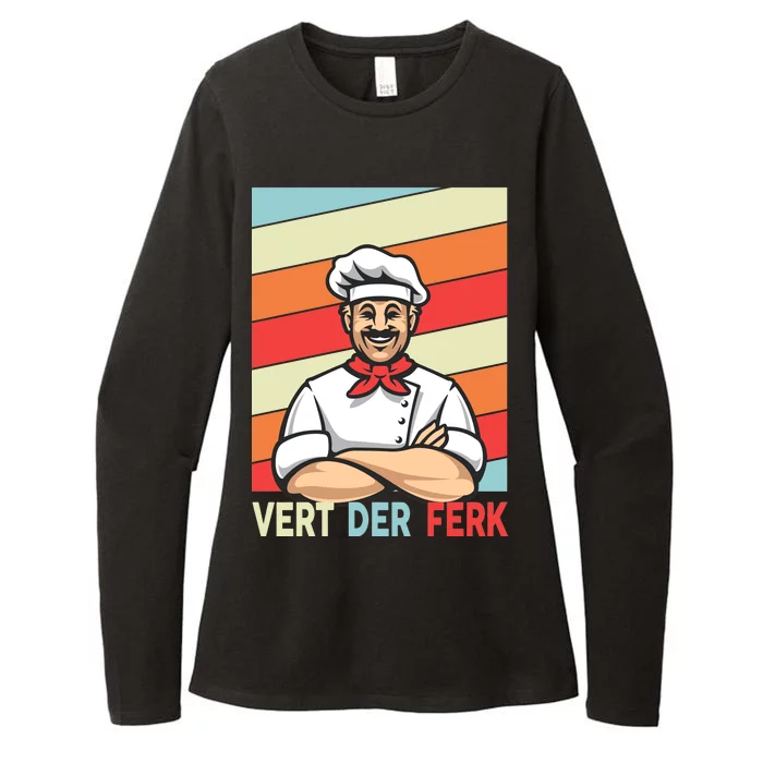 Vert Der Ferk Retro Poster Chef Womens CVC Long Sleeve Shirt