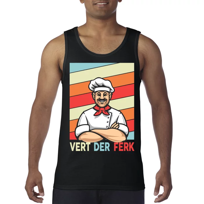 Vert Der Ferk Retro Poster Chef Tank Top