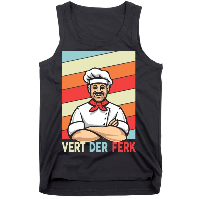 Vert Der Ferk Retro Poster Chef Tank Top