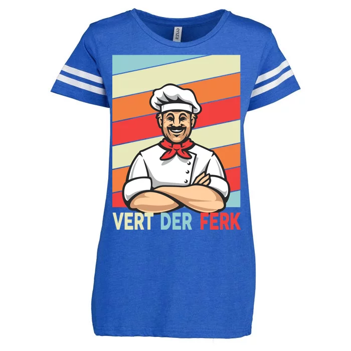 Vert Der Ferk Retro Poster Chef Enza Ladies Jersey Football T-Shirt