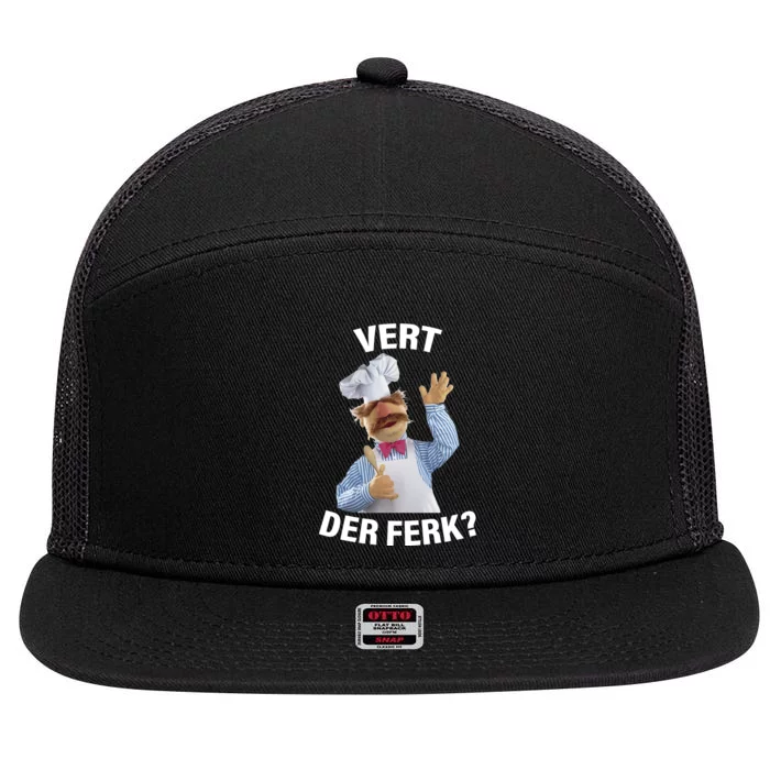 Vert Der Ferk Swedish Chef 7 Panel Mesh Trucker Snapback Hat