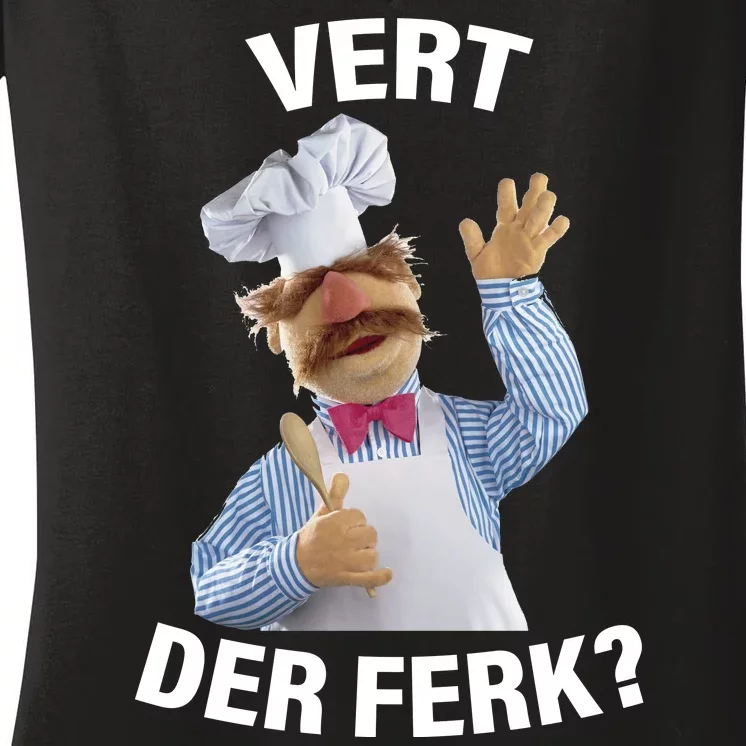 Vert Der Ferk Swedish Chef Women's V-Neck T-Shirt