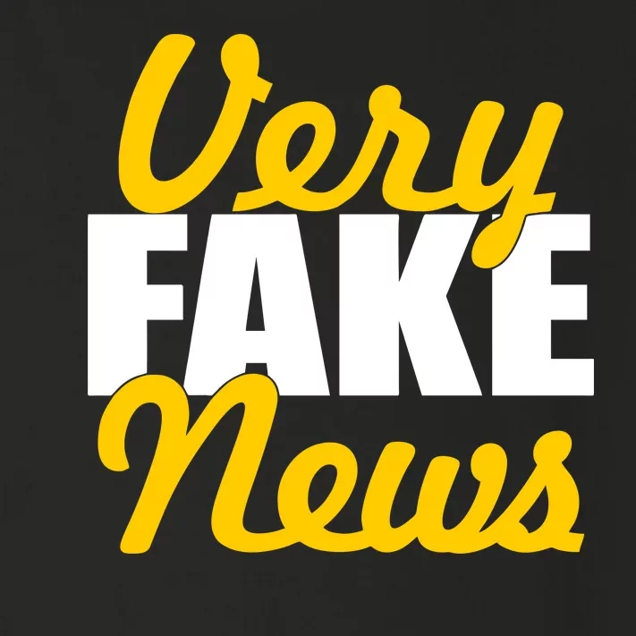 Very Fake News Black & Gold Script Toddler Long Sleeve Shirt