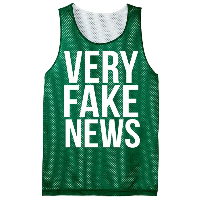 Very Fake News Funny Donald Trump Mesh Reversible Basketball Jersey Tank