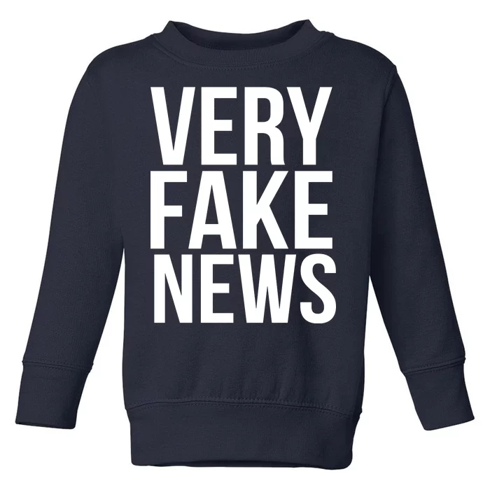 Very Fake News Funny Donald Trump Toddler Sweatshirt