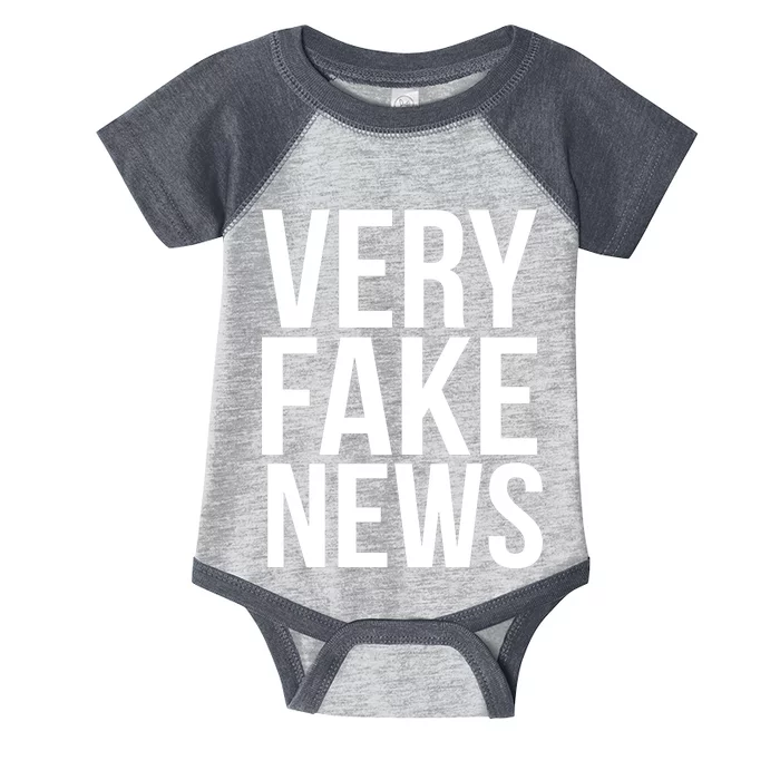 Very Fake News Funny Donald Trump Infant Baby Jersey Bodysuit