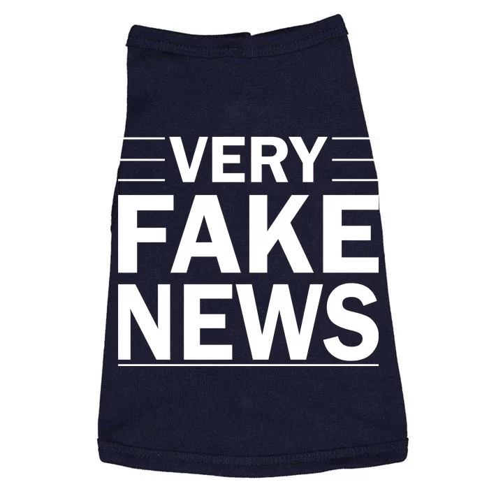 Very Fake News Funny Political Doggie Tank