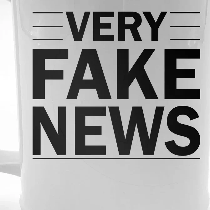 Very Fake News Funny Political Front & Back Beer Stein