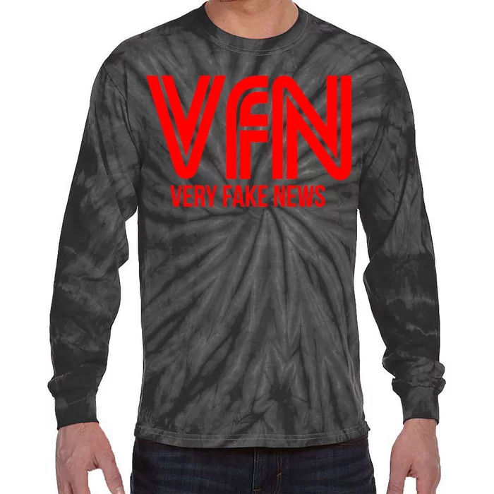 Very Fake News Network Tie-Dye Long Sleeve Shirt