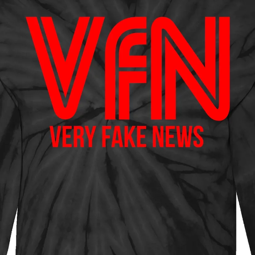 Very Fake News Network Tie-Dye Long Sleeve Shirt