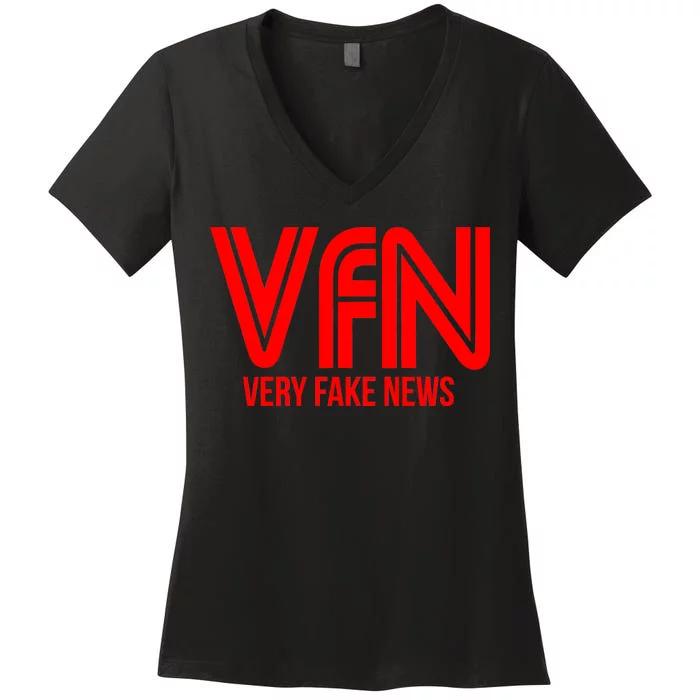 Very Fake News Network Women's V-Neck T-Shirt